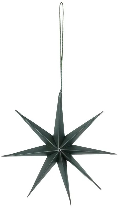 Broste Papierová hviezda na zavesenie "STAR S" 15 cm, zelená