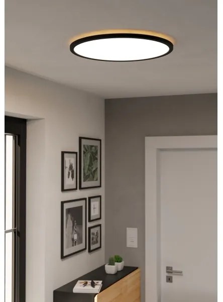 Eglo 901465-LED RGBW St. kúpeľ. svietidlo ROVITO-Z 16,8W/230V pr.50cm IP44 čierna