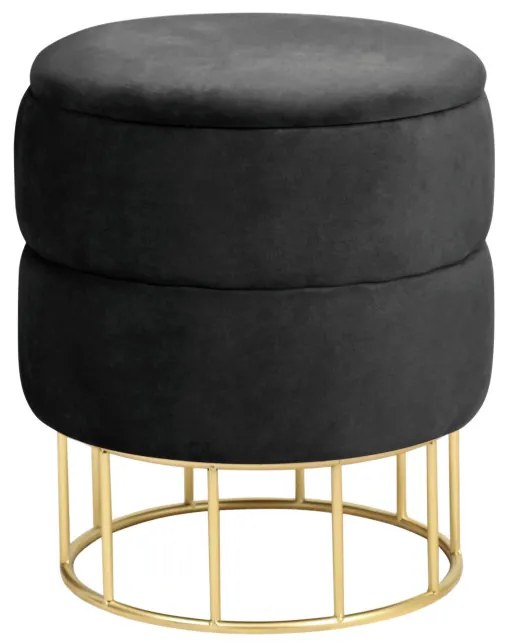 Úložná taburetka ELZA čierna