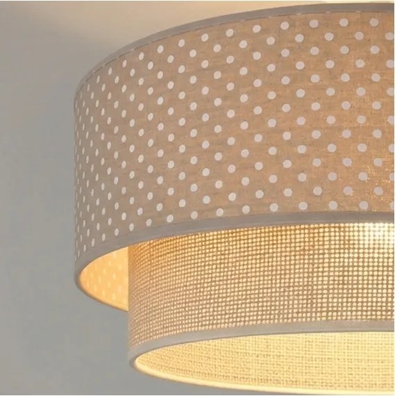 Brilagi-LED Prisadený luster BOHO BOBO 1xE27/60W/230V priemer 40 cm bodky béžová/krémová.