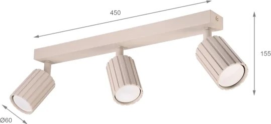 Brilagi - Bodové svietidlo CRISPINA 3xGU10/10W/230V béžová