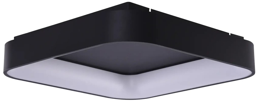 Moderné LED stropné svietidlo Solvent S 80 čierne s diaľkovým ovládačom