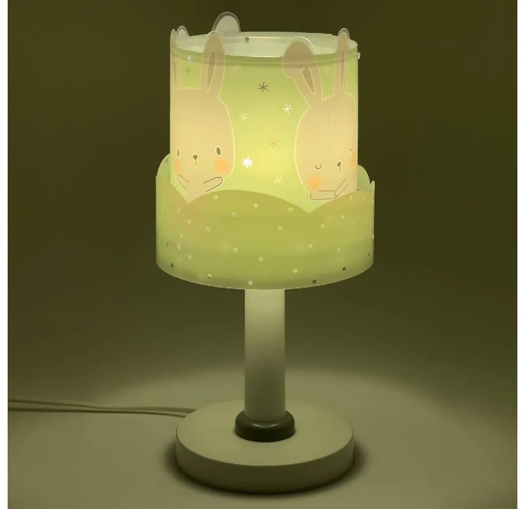 Dalber 61151H - Detská lampička BUNNY 1xE14/40W/230V zelená