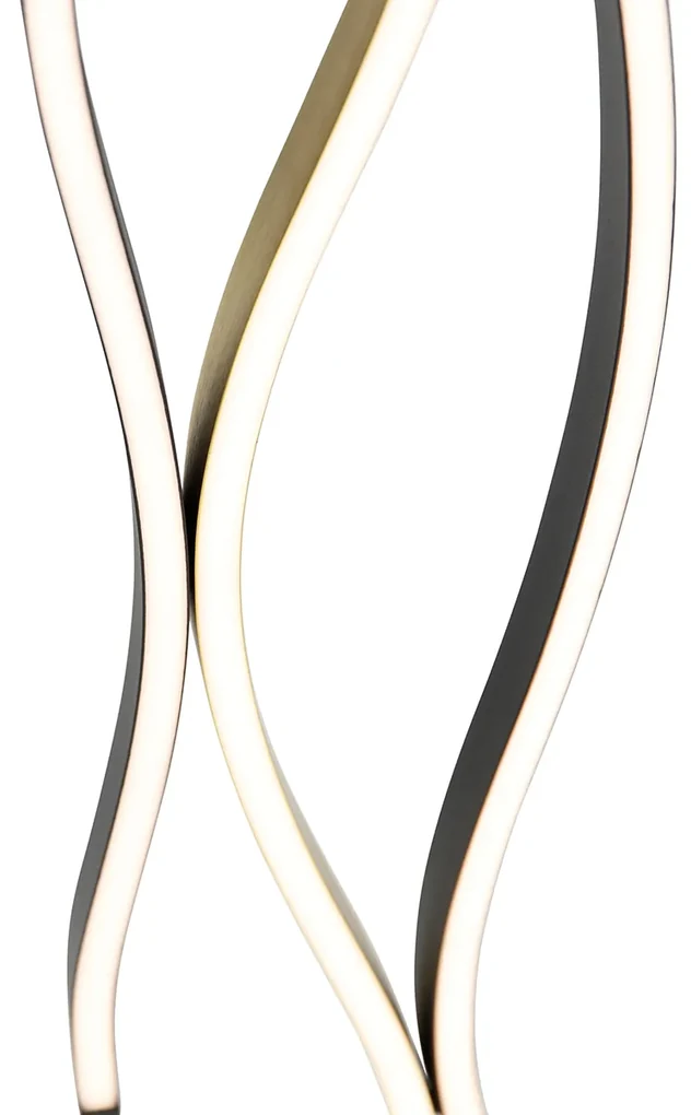 Design vloerlamp zwart met goud incl. LED dimbaar - Blaze
