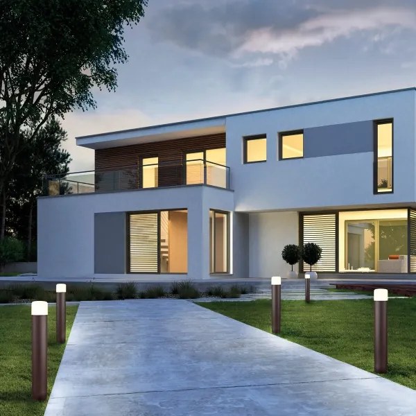 Redo 9683 - LED vonkajšie svietidlo CYCLO LED/9W/230V 2900-3100K 90 cm IP54 hnedé