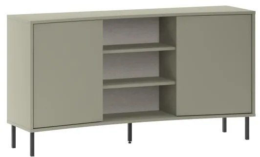 Komoda Houseland Frem 150 cm šedo-zelená