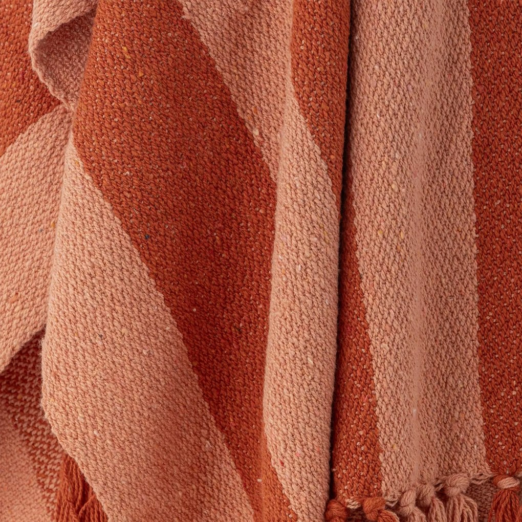 Bloomingville Prehoz z recyklovanej bavlny Frello Orange 130 x 160 cm