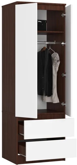 Skriňa STAR S 60 cm 2D 2SZ wenge / biela