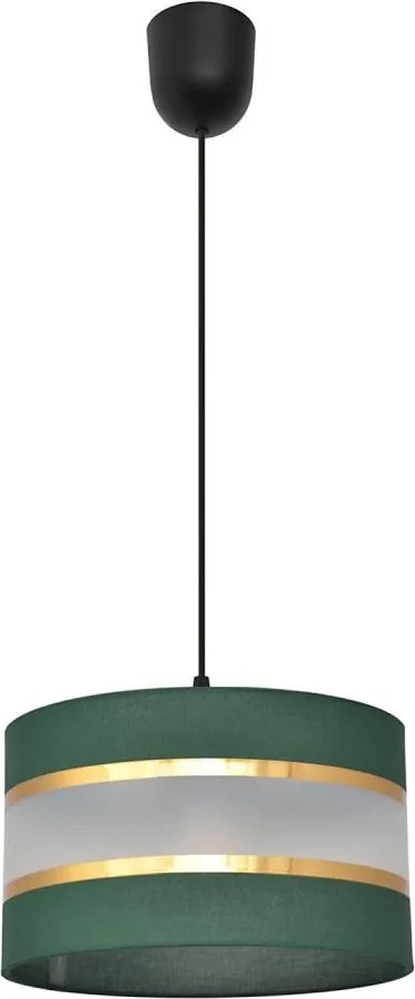 Luster na lanku HELEN 1xE27/15W/230V pr. 25 cm zelená/zlatá