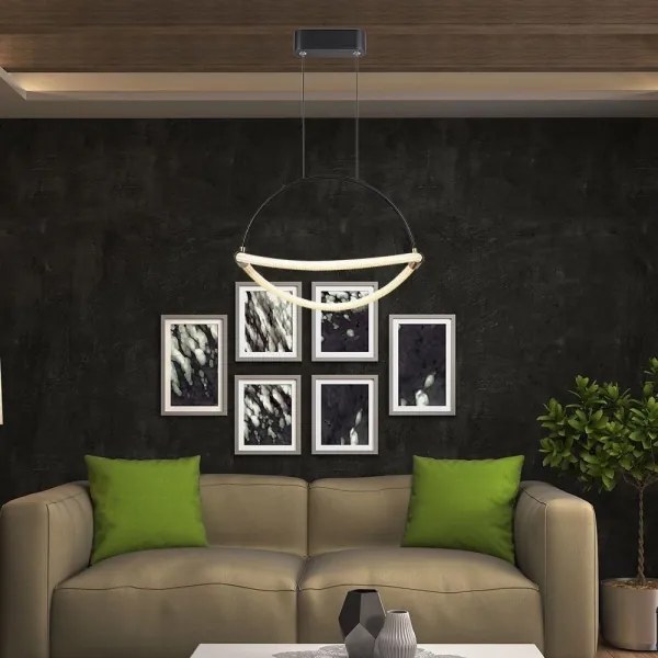 LED Luster na lanku LED/12W/230V 3000K