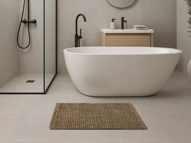 Kúpeľňový koberček MOKO svetlohnedý