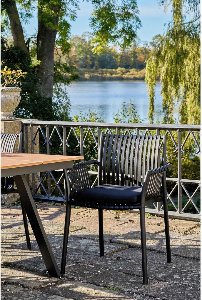 Záhradná stolička Tantinaina (čierna). Akcia -10%. Vlastná spoľahlivá doprava až k Vám domov. 1147718