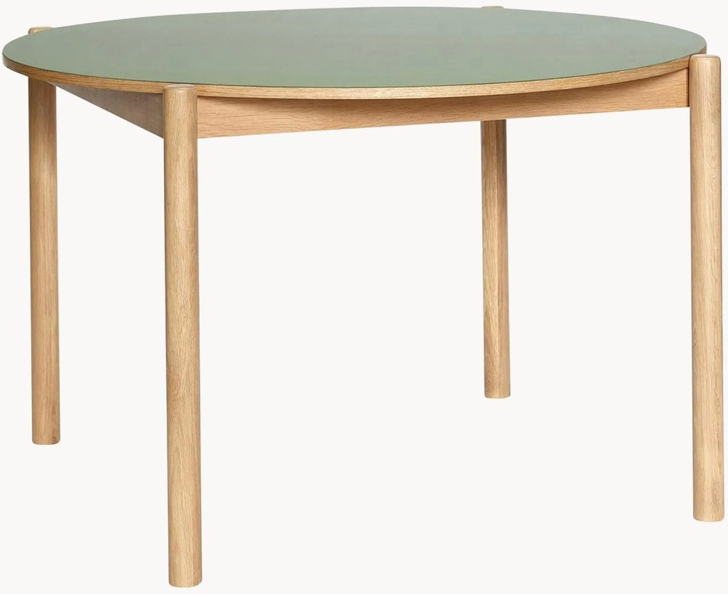 Okrúhly jedálenský stôl's linoleovým povrchom Oblique, Ø 115 cm