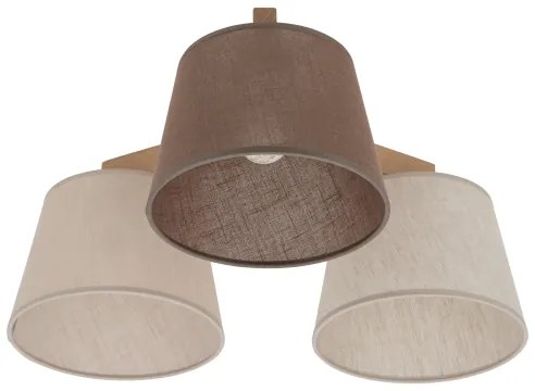 Brilagi - Prisadené stropné svietidlo LATTE SABIA 3xE27/15W/230V borovica/mix