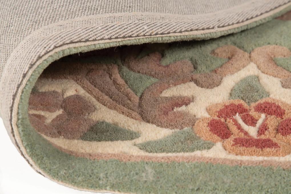 Flair Rugs koberce Ručne všívaný kusový koberec Lotus premium Green - 75x150 cm