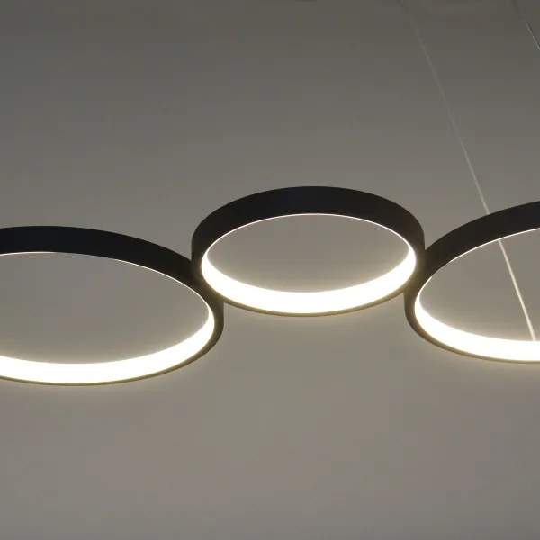 LED Luster na lanku FLAMENCO LED/42W/230V 4000K čierna