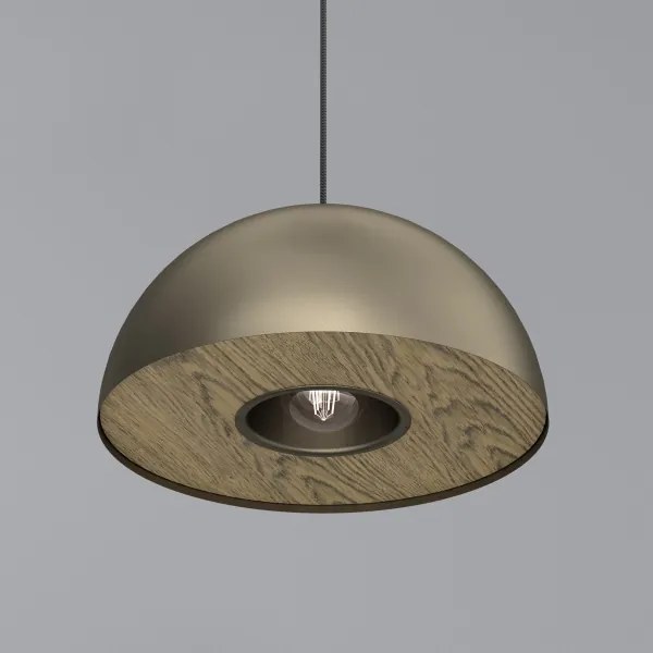 Luster na lanku ELGUND 1xE27/15W/230V pr. 35 cm mosadz