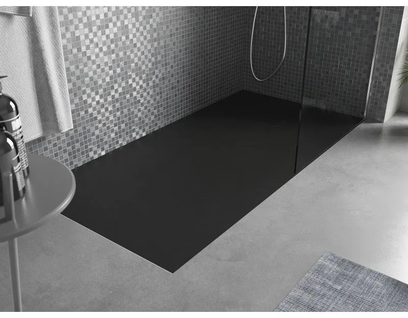 Mexen Bert, SMC obdĺžniková sprchová vanička 180 x 90 cm, čierna, 4K709018