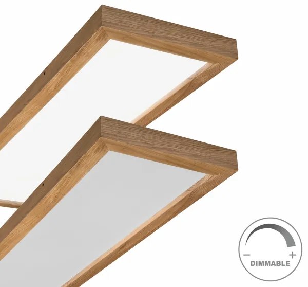 Brilagi-LED Stmievateľné svietidlo WOODY FRAME LED/50W/230V dub 120x30 cm IP44 +DO