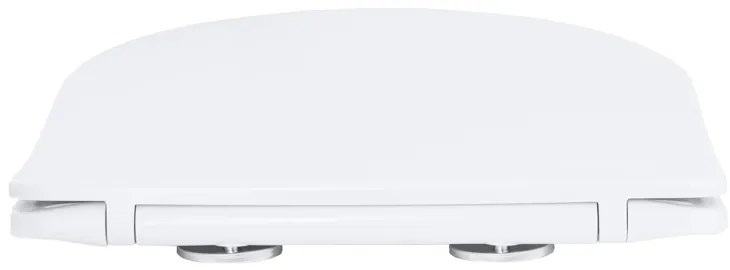 Gamma Magro, toaletné WC sedátko 438x361mm z duroplastu s pomalým zatváraním, biela, GMA-MAGRO