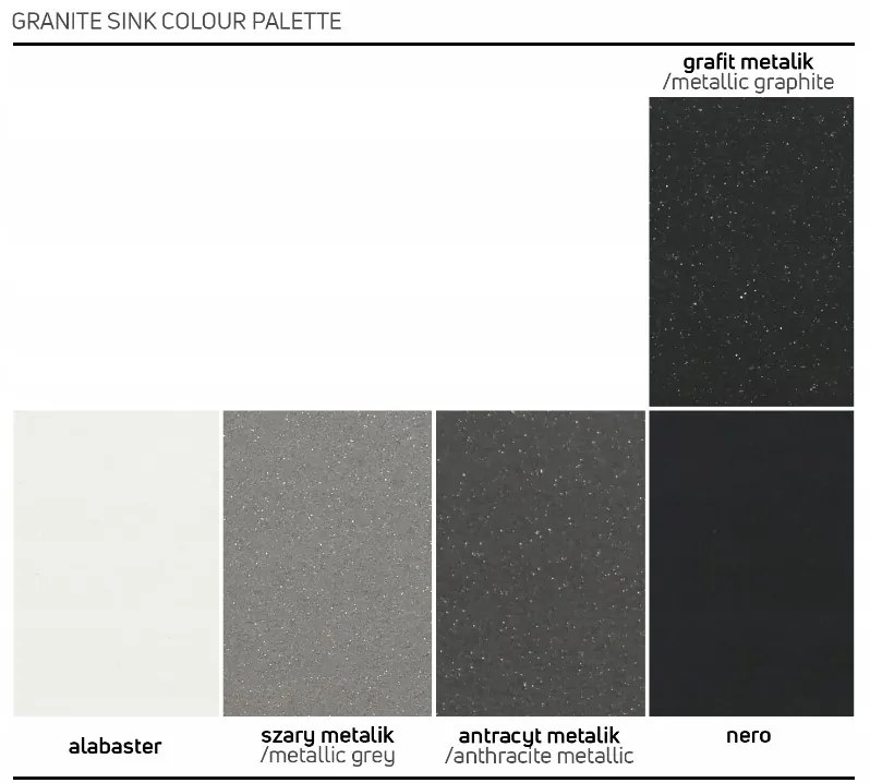 Deante Eridan, granitový drez na dosku 400x500x212 mm, 3,5" + priestorovo úsporný sifón, 1-komorový, biela, ZQE_A104