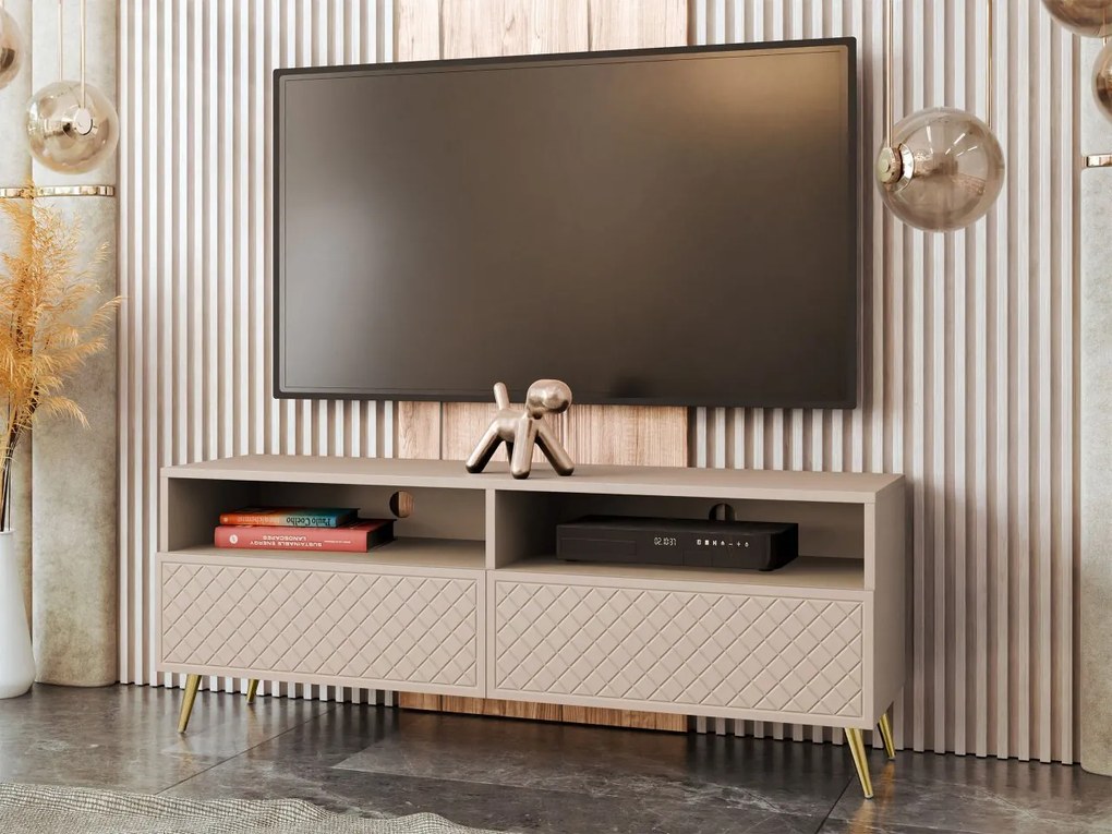 Tv stolík/skrinka Borunti 2K, Farby: čierna