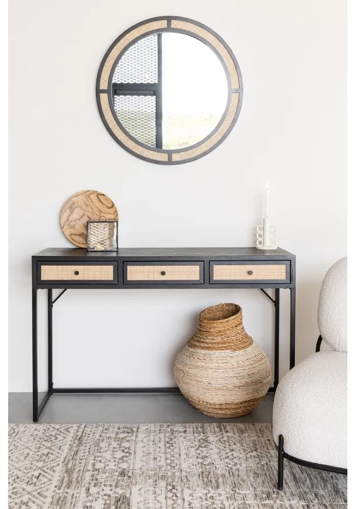 Čierny konzolový stolík 40x120 cm Guuji – White Label