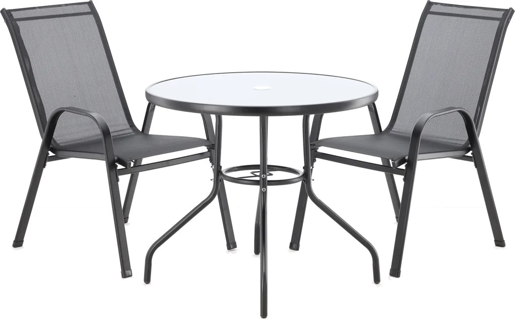 CH Súprava záhradného nábytku Ronny - čierna