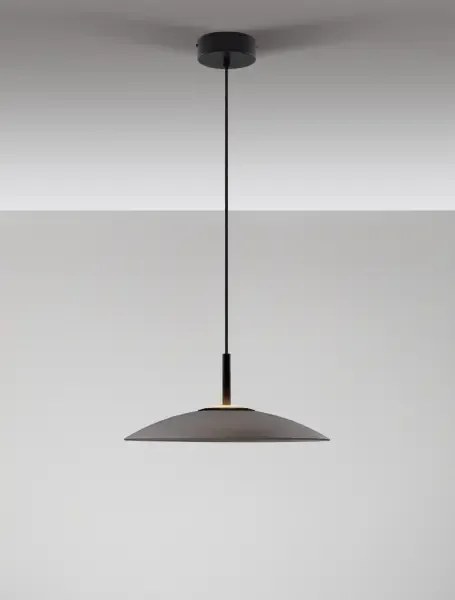 LED čierno-dymový dizajnový luster Polifemo 40