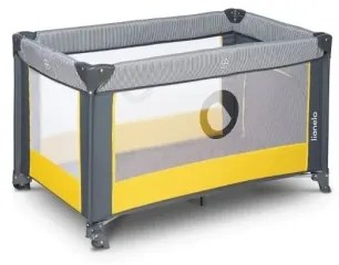 Lionelo - Cestovná postieľka STEFI sivá/žltá