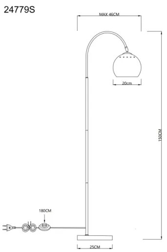 Globo 24779S - Stojacia lampa BENNO 1xE27/60W/230V béžová