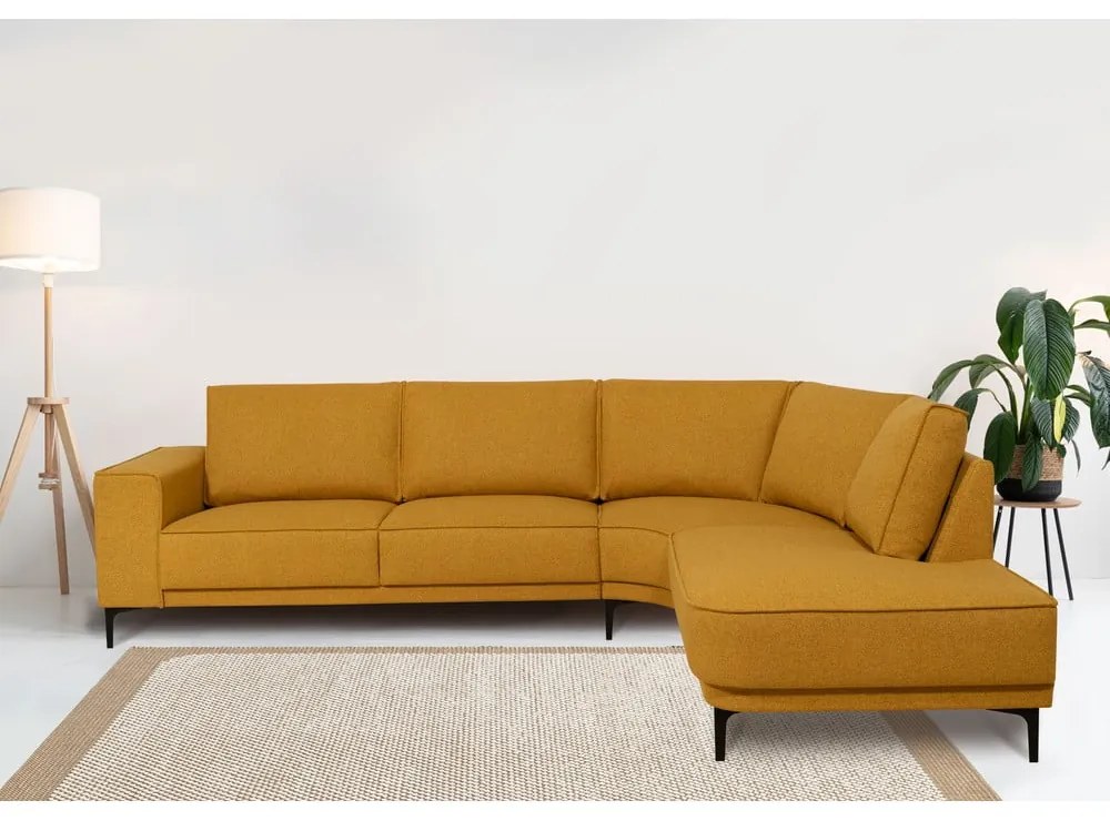 Rohová pohovka v horčicovej farbe (pravý roh) Copenhagen – Scandic