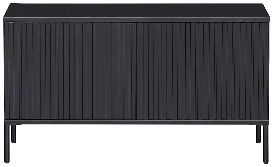 Woood Gravure drevená skrinka pod tv - Čierna, 150 cm