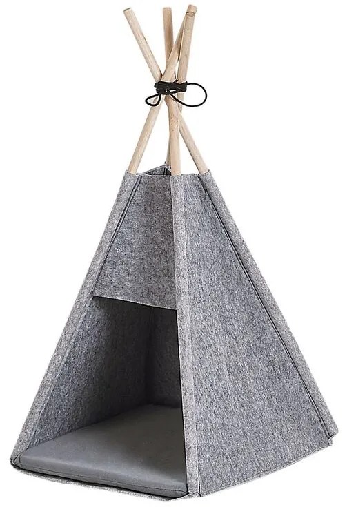 Stan teepee pre zvieratá 35 x 40 cm svetlosivá ULUBEY Beliani