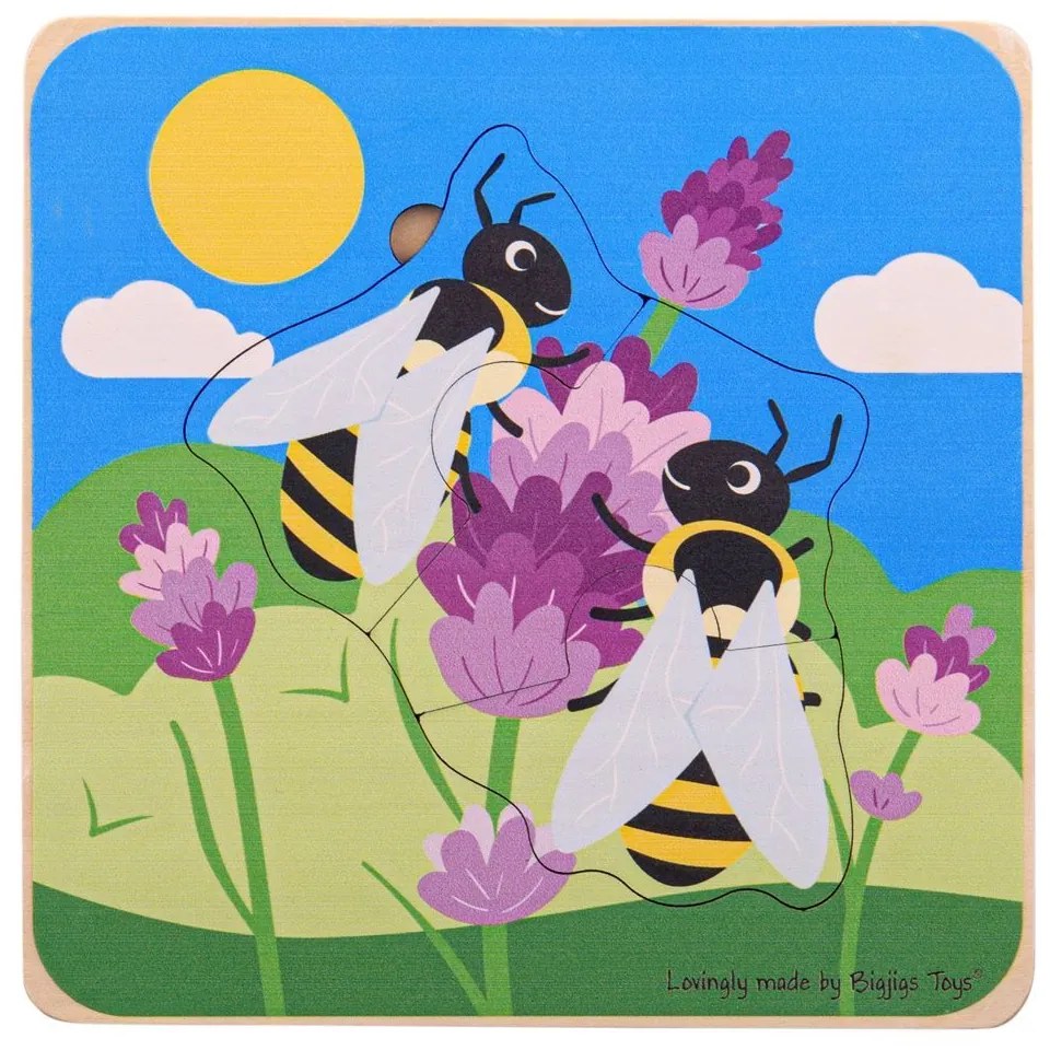 Bigjigs Toys Vkladacie puzzle životné cykly včely