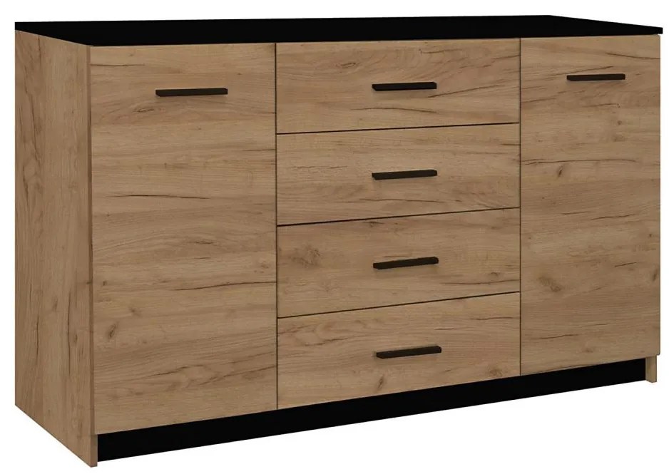 Komoda TAYLER dub craft/čierna