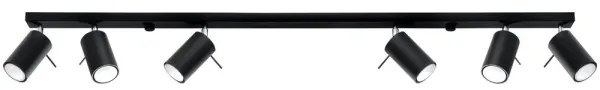 Brilagi - LED Bodové svietidlo ASMUS 6xGU10/7W/230V čierna