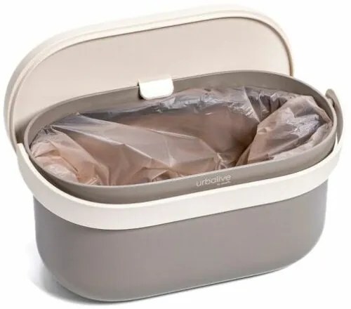Plastia Nádoba na bioodpad s rámčekom a sáčkami, taupe, 3,1 l