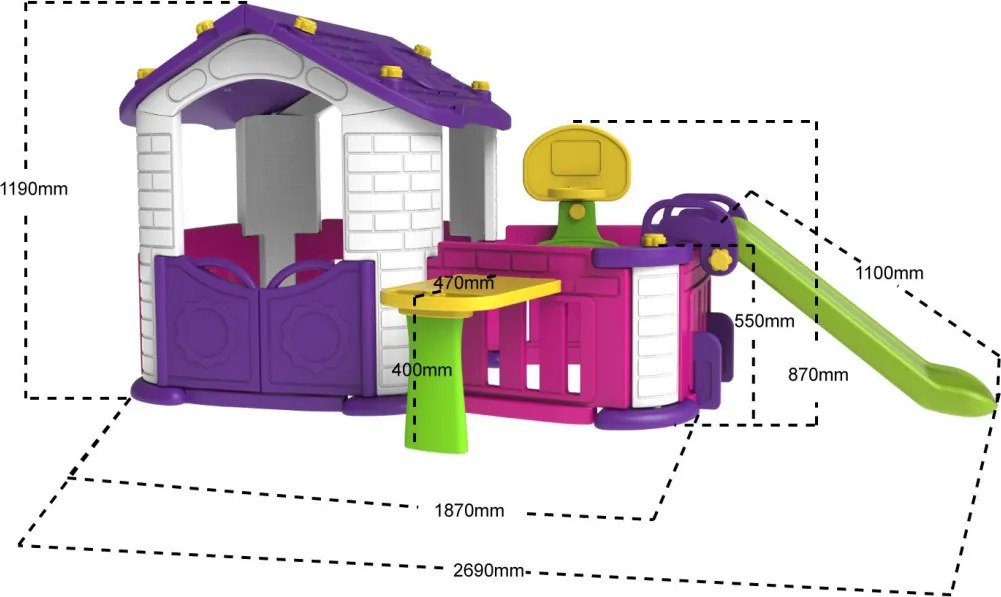 Ramiz Veľký domček s predsieňou 5v1 fialový