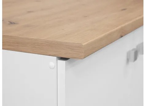Kuchyňa Naseso 180 I, Osvetlenie: bez osvetlenia, Farby: biela / biela + dub artisan