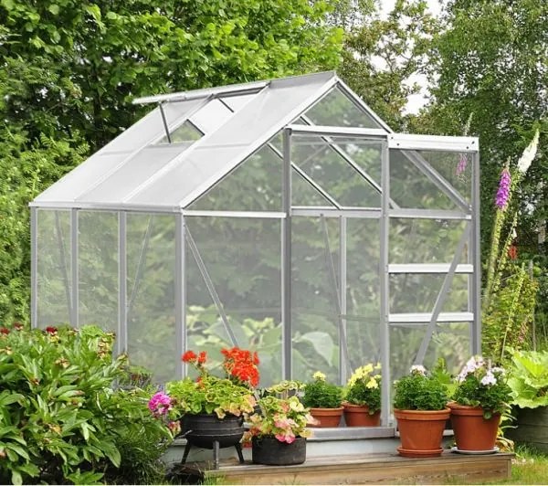 InternetovaZahrada - Záhradný skleník M - 190 x 195 x 195cm + základňa
