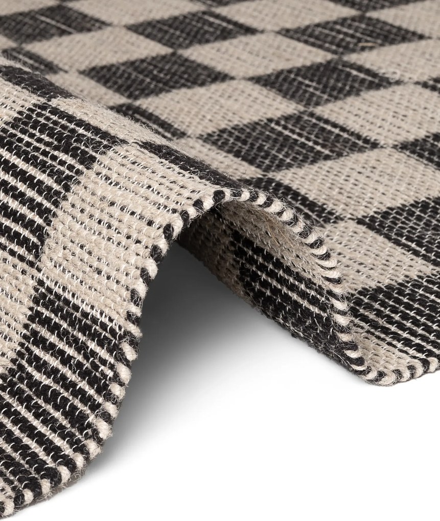 Hanse Home, Behúň Handloom 106333 Rex White Black, 80x200, čiernobiela, chodba / predsieň