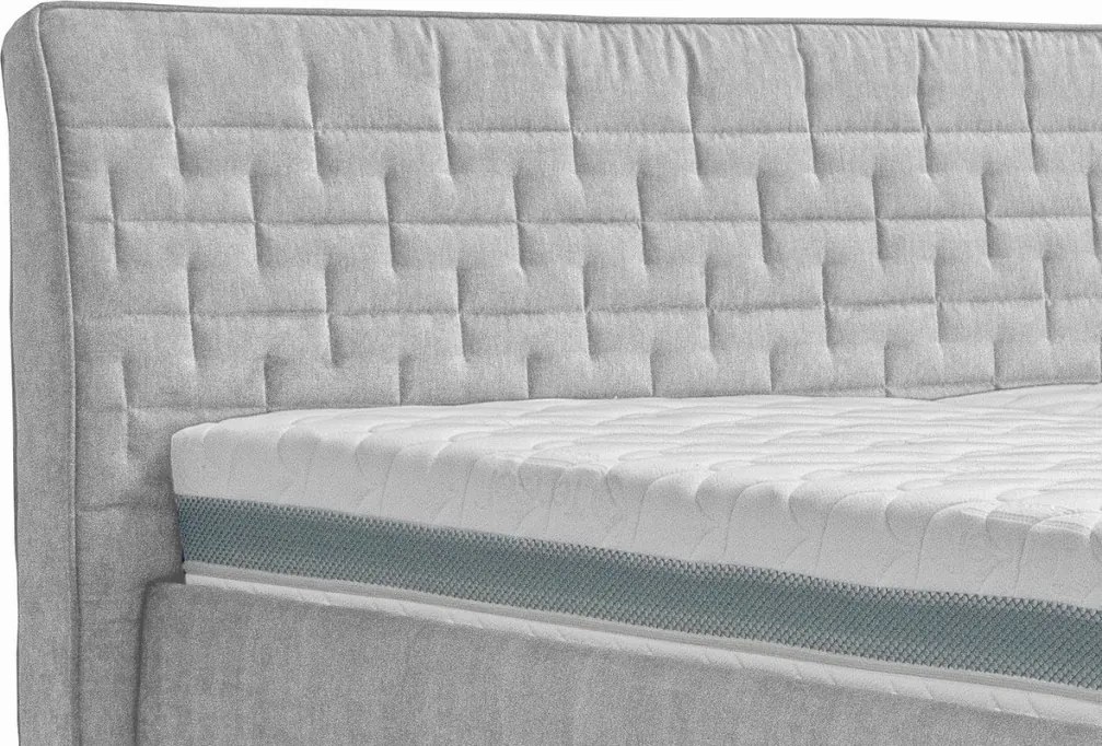 Posteľ Rita 180x200 cm, svetlo šedá látka