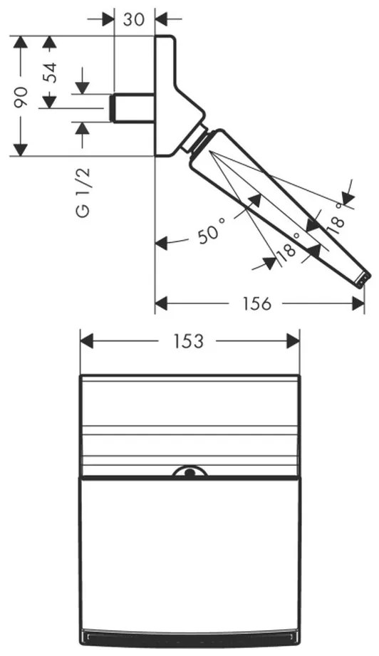 Hansgrohe Raindance Rainfall, hlavová sprcha 150 1jet, chrómová, HAN-26442000