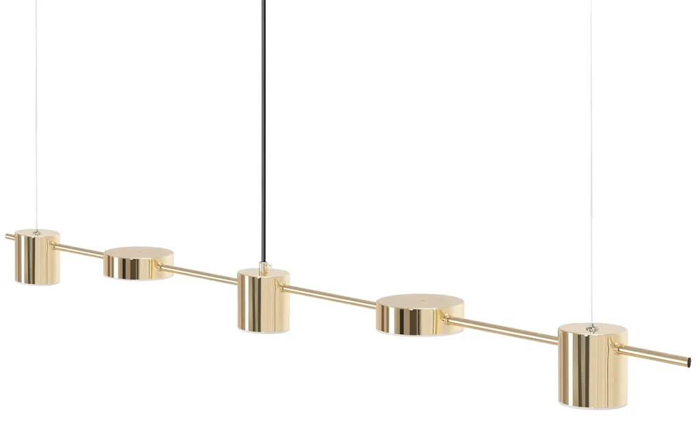 Toolight - LED závesné svietidlo APP929-5CP, zlatá, OSW-07008