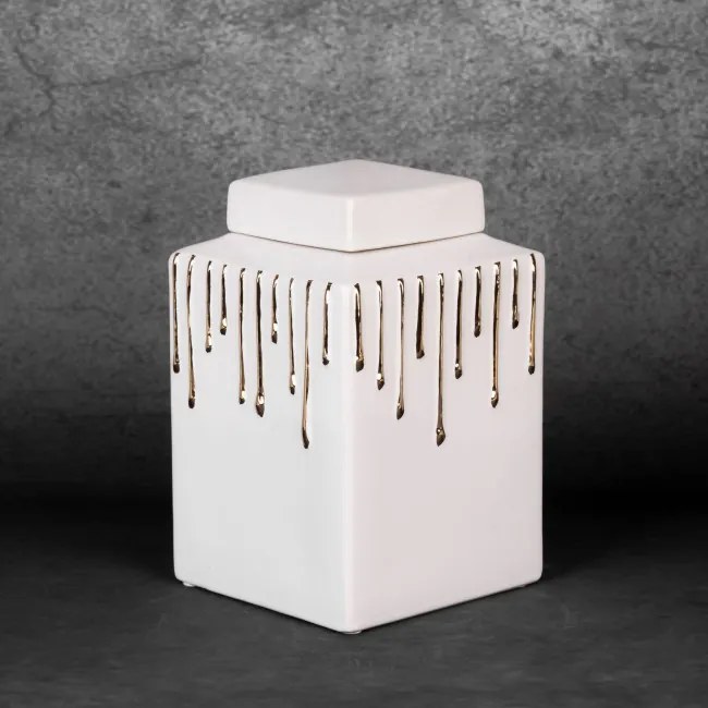 Nádoba LUIS 01 biela / zlatá