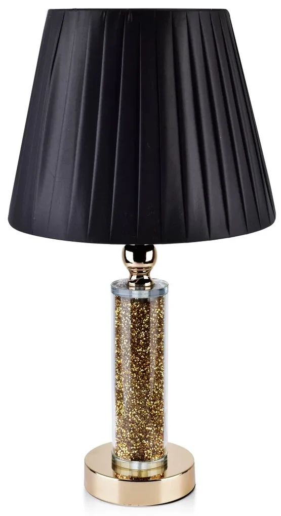 Mondex Lampa Chantal 48 cm čiernozlatá