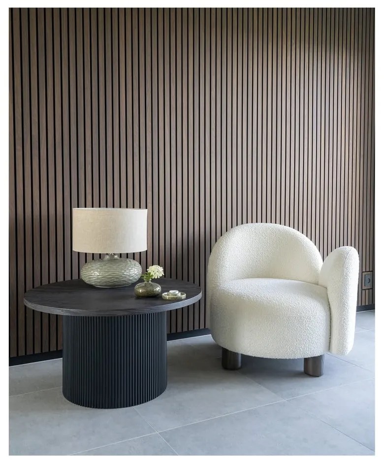 Tmavohnedý okrúhly konferenčný stolík v dekore topoľa ø 80 cm Boavista – House Nordic