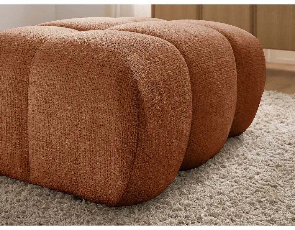 Ženilková podnožka v tehlovej farbe Ivane – Bobochic Paris