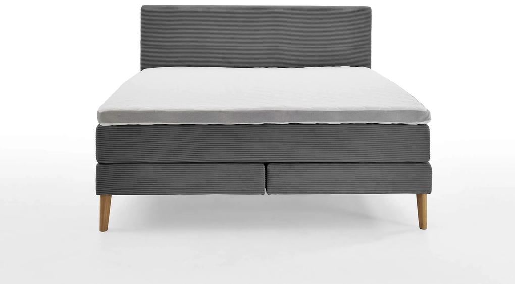 Boxspring posteľ elina 180 x 200 cm menčester sivá MUZZA